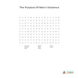 The Purpose of Man's Existence - Word Search
